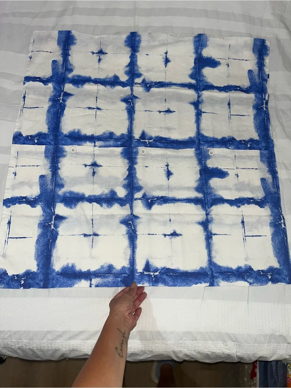 IKEA 100% Linen Tie Dye Euro Pillow Sham • Limited Edition 2019 • NWOT